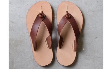 【ふるさと納税】 本格牛革 サンダル こげ茶 22.0cm-27.5cm レザー シューズ 靴 メンズ レディース ユニセックス 革製品 オールシーズン 履きやすい 歩きやすい 職人 手作り 国産 日本製 返礼品 地場産業 支援 宿毛市 高知県 60000円
