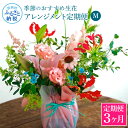 【ふるさと納税】 《3ヵ月定期便》おすすめ生花アレンジメントM 定期便 定期コース 全3回 フラワーアレンジメント そのまま飾れる 生花 花束 花 お花 おすすめ 可愛い キレイ おしゃれ 季節のお花 ふるさとのうぜい 故郷納税 57000円 高知県 高知 返礼品