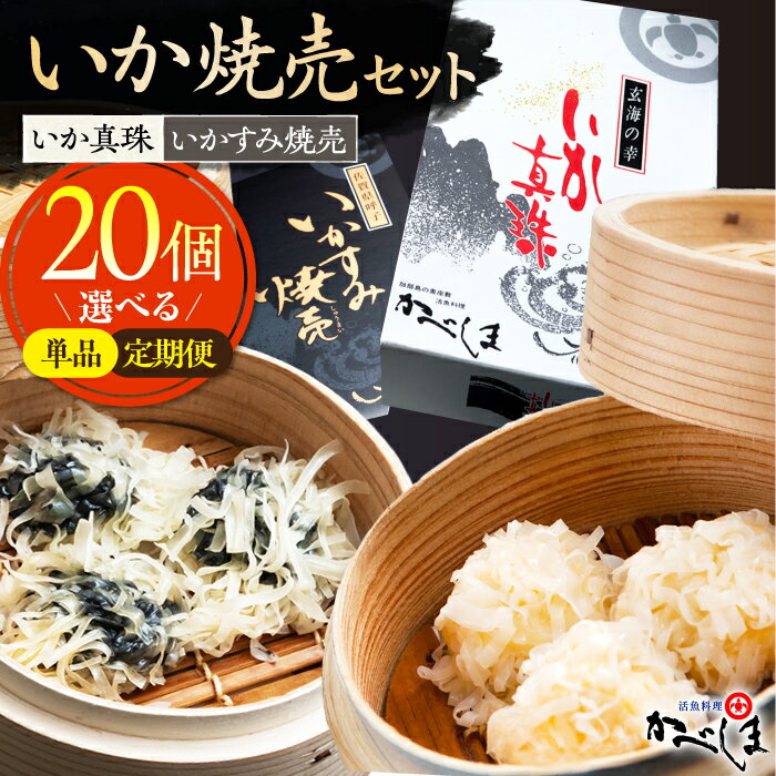 【ふるさと納税】【選べる回数】かべしまのいか焼売セット 計20個（タレ付き）単品 or 定期便【呼子かべしま直売所】 [HCL001] / 食品 惣菜 中華惣菜・点心 シュウマイ イカ いか焼売 イカ焼売 冷凍 贈答 送料無料