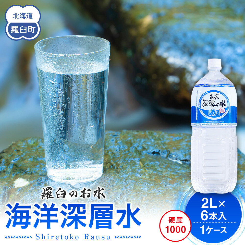 【ふるさと納税】知床深海の水 硬度1000 2L×6本 海洋深層水 北海道 知床 羅臼 らうす 世界自然遺産 天然 ミネラル マグネシウム 国産 常備水 備蓄 硬水 清涼飲料水 生産者 支援 応