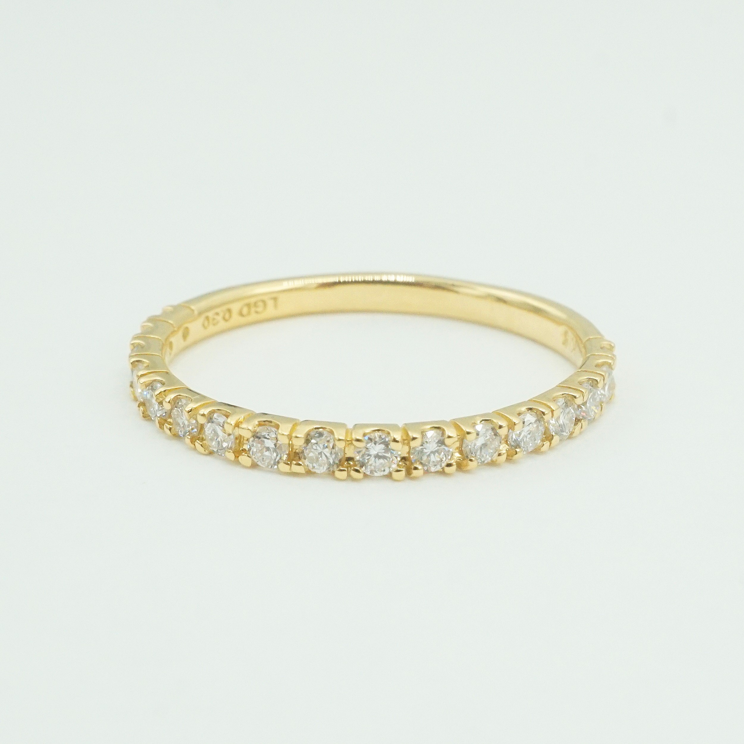 K18YG 0.30ct 6分エタニティリング　ラボグロウンダイヤモンド　LD0063B