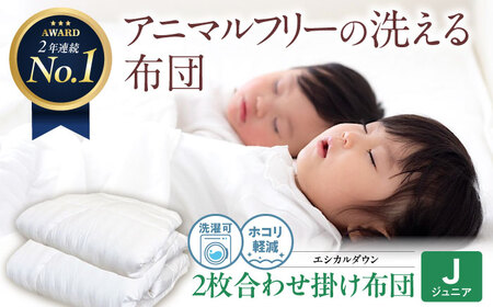 洗える 人工羽毛 2枚合わせ掛け布団 〈ジュニア〉[BAAK030]掛け布団