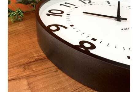 KATOMOKU Plywood clock km-106　木製掛け時計（ブラウン）