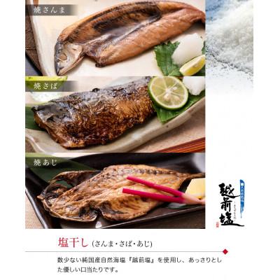 ふるさと納税 福井市 丸ごと骨まで食べられる焼き魚 塩干し 3枚/ さんま あじ さば |  | 03