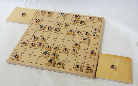 棋になる折れ盤Ⅱ【蝶番がない折り盤】将棋駒駒台付フルセット
