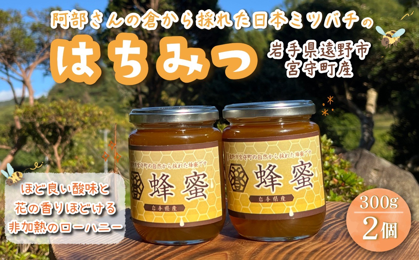 
                  阿部さんの倉から採れた 日本ミツバチ 蜂蜜 【300g×2個】  国産 遠野産 非加熱 純粋 はちみつ 希少 遠野食工房蔵
                