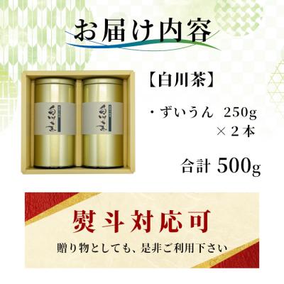 ふるさと納税 東白川村 栽培期間中 農薬不使用! 煎茶 ギフト NO.2 (ずいうん 250g×2) 常磐園 日本茶 |  | 03