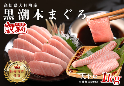 【訳アリ】養殖本マグロ 大トロ 1kg 黒潮本まぐろ 刺身用 小分け柵 最優秀賞受賞 高知県大月町