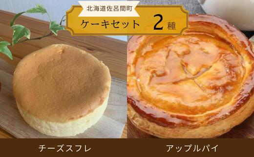 2種のケーキセット（チーズスフレ・アップルパイ） 【 ふるさと納税 人気 おすすめ ランキング 菓子 焼菓子 チーズスフレ アップルパイ 甘い 美味しい 北海道 佐呂間町 送料無料 】 SRMJ019