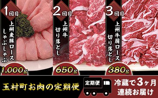 
玉村町お肉の定期便【冷蔵で3ヶ月連続お届け】B-17

