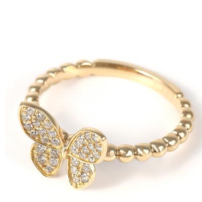 ふるさと納税 山梨県 0.2ct  蝶々　ダイヤリング　R3683DI-Y　#9 |  | 03