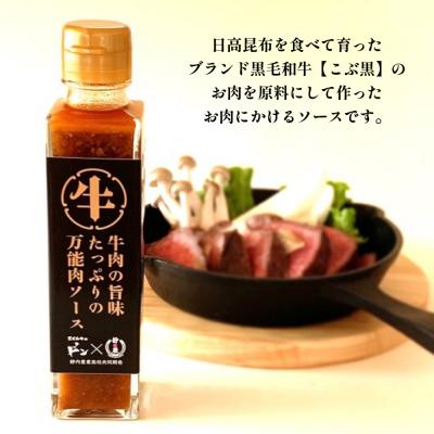 ふるさと納税 新ひだか町 黒毛和牛こぶ黒×静農ブランド 牛肉の旨味たっぷりの万能肉ソース |  | 01