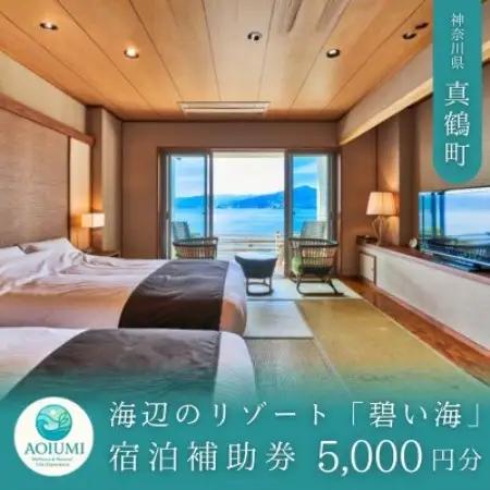 海辺のリゾート碧い海　宿泊補助券(5,000円分)【1743581】