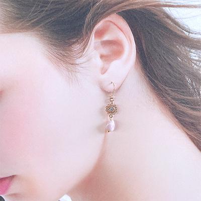 ふるさと納税 長岡京市 Agaroハンドメイド誕生石のピアス&ネックレス(クンツァイト) おまかせデザイン2点SET |  | 02