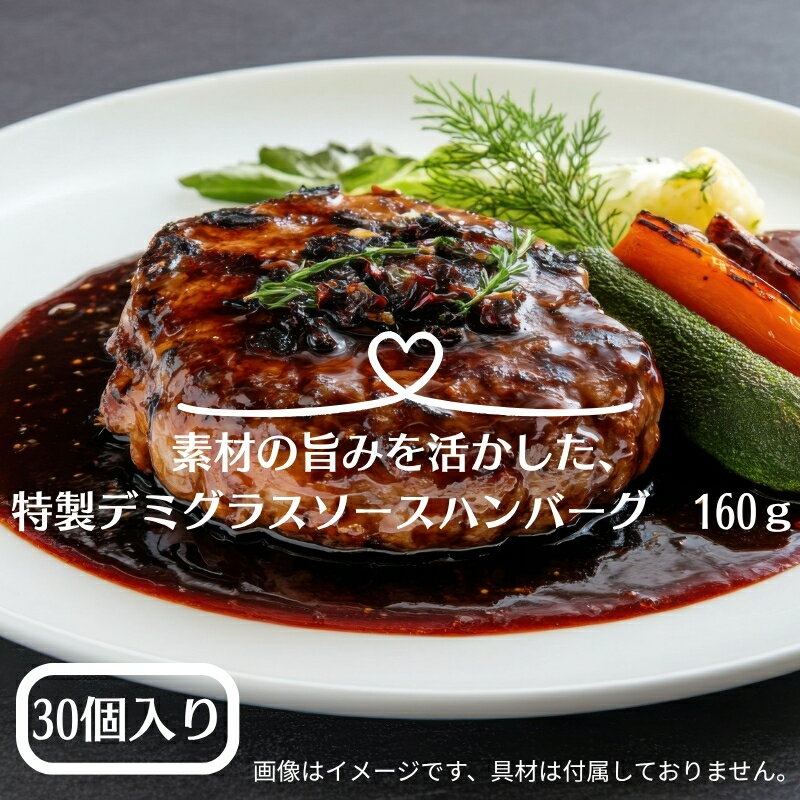 【ふるさと納税】ハンバーグ デミグラスソース 冷凍 個包装 160g 固形量 120g 30個 デミグラスハンバーグ 冷凍ハンバーグ トマトペースト ビーフエキス ワイン 香味野菜 濃厚 ジューシー 温めるだけ 簡単調理 メインディッシュ ご飯 洋風 食べ比べ 和風 香川県 観音寺市
