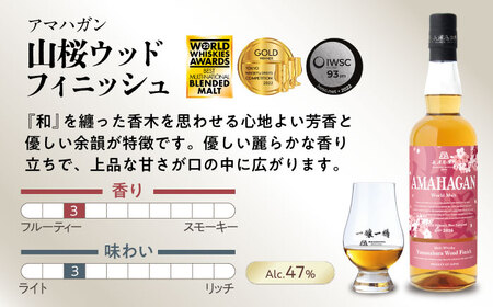 アマハガン ワールドモルト 700ml×2本セット（山桜・ピーテッド） 滋賀県長浜市/長浜浪漫ビール株式会社[AQBX121]