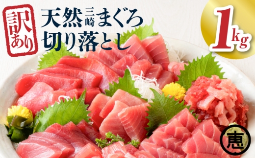＜訳あり＞天然三崎まぐろ 1kg たっぷり10人分！不揃い赤身【9月お届け】　M020-013-09