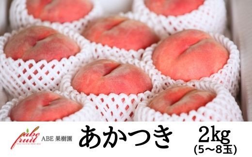 【ふるさと納税】No.2298もも　あかつき約2kg【2025年発送　先行予約】
