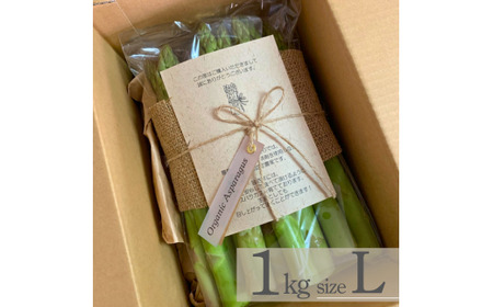 【先行予約】オーガニック グリーンアスパラガス  L 1kg アスパラガス
