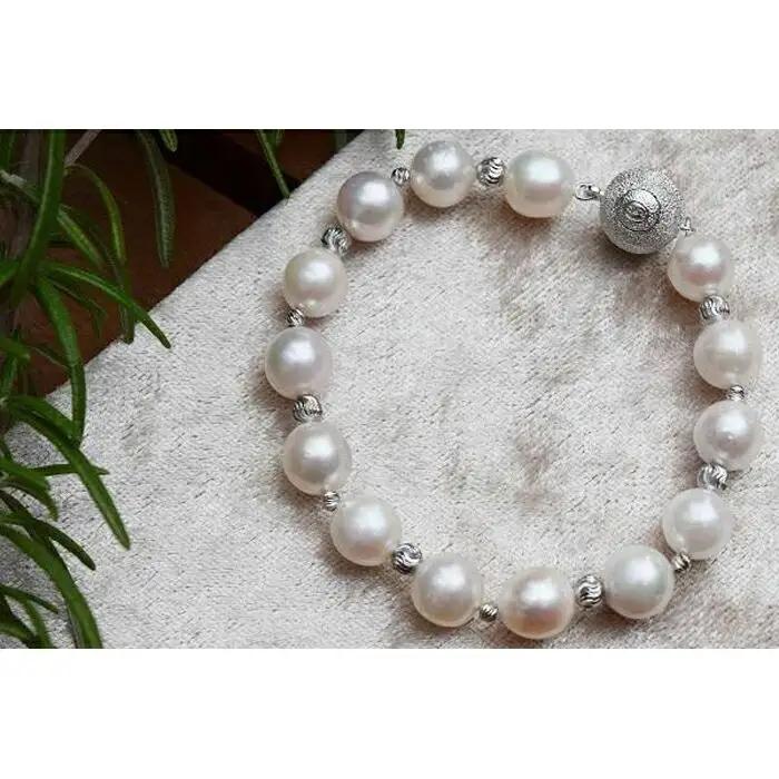 あこやバロック真珠ブレスレット（シルバー色）　　