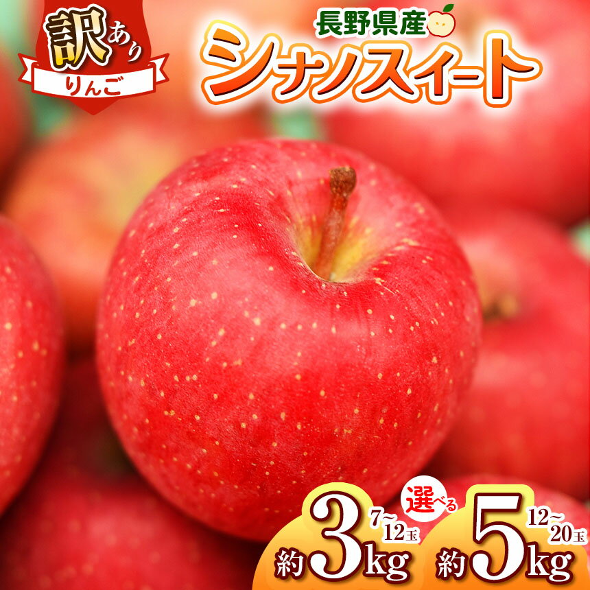 【ふるさと納税】【2025年先行予約】浅野農園 訳あり シナノスイート 3kg ・ 5kg｜ リンゴ りんご 林檎 果物 くだもの フルーツ 果実 果汁 シナノスイート 訳あり 長野県 松川村 信州