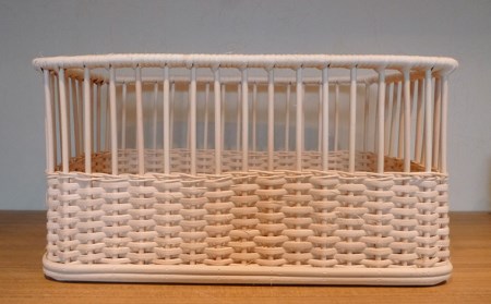 籘3段ランドリー バスケット付き FY23-068