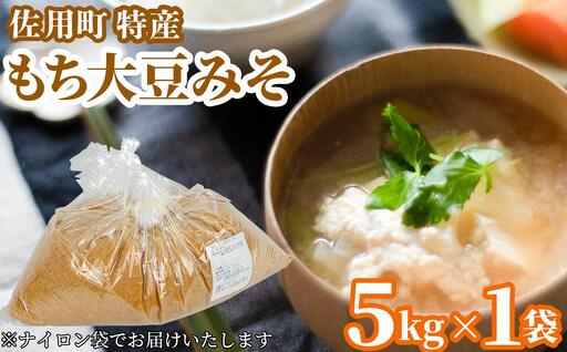 旨みとコクのもち大豆みそ 5kg 味噌 みそ ミソ もち大豆 天然醸造 発酵 調味料 味噌汁 みそ汁 兵庫県 佐用町