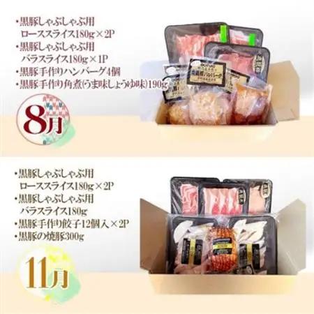 【発送月固定定期便】鹿児島県産黒豚三昧 EE0-0005 全4回_肉 しゃぶしゃぶ 牛肉 牛しゃぶ  肉  牛肉   肉 しゃぶしゃぶ 豚肉 豚しゃぶ  肉 ハンバーグ 豚肉   肉 ソーセージ・ウイ