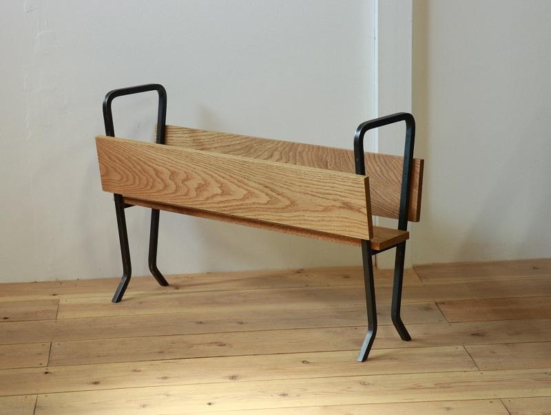 家具 アイアンとオークのプランター カバン置き Z095_イメージ2