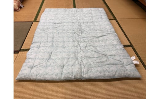 もめん綿入り（コットン100％）　肌掛け布団　二重ガーゼタイプ（ミントブルー）【CW106U】