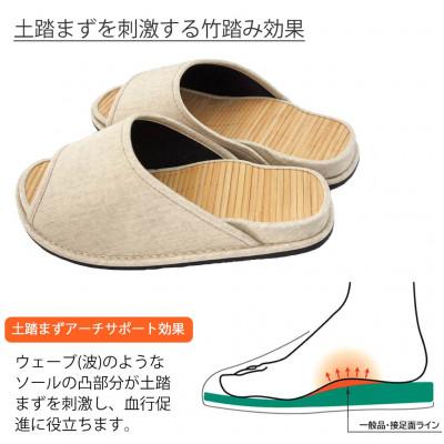 ふるさと納税 宮城県 スリッパ Dセノーテロゼッタ極 Lサイズ ベージュ |  | 02