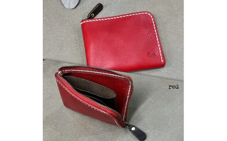 【革小物one】smart wallet レッド｜財布 革財布