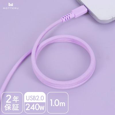 ふるさと納税 海老名市 マグネットケーブル USB-C to USB-C ペールアイリス (MOT-MGCC100-PU)