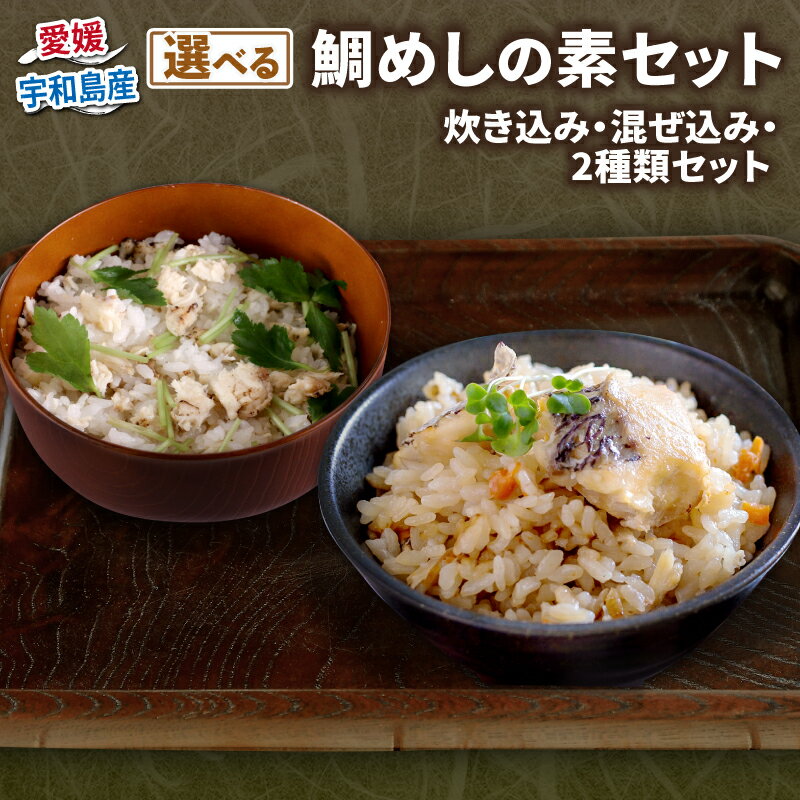 【ふるさと納税】 ＼10営業日以内発送／ 鯛めし の 素 選べる 混ぜ込み 炊き込み セット コバヤ 真鯛 鯛 マダイ タイ 魚 鯛飯 米 ご飯 炊飯器 炊き込みご飯 混ぜご飯 炊き込み 鯛めし お手軽 お惣菜 簡単 簡単調理 郷土料理 魚介 加工品 国産 愛媛 宇和島
