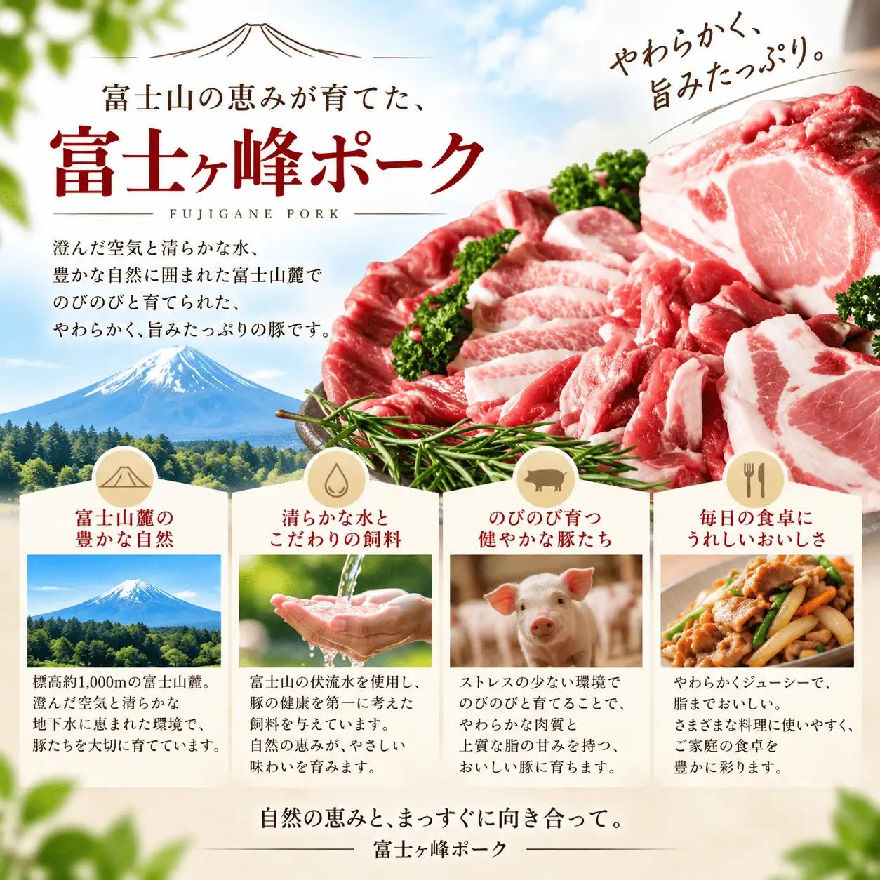 【訳あり】富士山麓山梨県のブランド豚!富士ヶ嶺ポーク豚モモスライス200g×30P_合計6kg