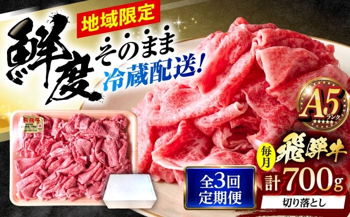 
                  【3回定期便】 ※冷蔵配送/地域限定※ 飛騨牛 切落し (モモまたはカタ) 700g 瑞浪市 / きなぁた瑞浪 和牛 国産 岐阜県産 [AZCI074]
                