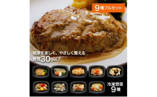 ＜冷凍惣菜＞げんき惣菜simpleセット(全9種) /手作り・管理栄養士監修・糖質30g以下【1682076】