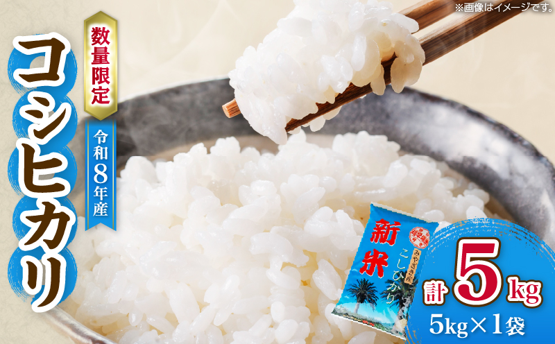 令和8年産 新米 コシヒカリ 計5kg お米 ご飯 ライス 国産 数量限定 期間限定 人気 食品 精米 白米 こしひかり 有洗米 おにぎり お弁当 炊き込みご飯 雑炊 ギフト プレゼント 贈り物 お取