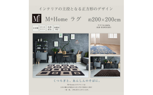ラグマット 200×200cm トライアングル[ ラグ センターラグ インテリア リビング マット ]