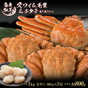 【ふるさと納税】ズワイ姿 ＆ 毛蟹 ＆ ホタテ 食べ比べ セットズワイガニ 毛蟹 ホタテ 食べ比べ セット かに カニ 蟹 北海道ふるさと納税 白老 ふるさと納税 北海道 おせち