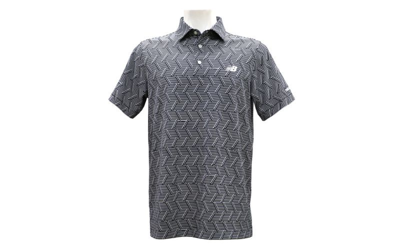 ニューバランスゴルフ ウェア 半袖 ポロシャツ メンズ 通気性 ブラック 012-6168011