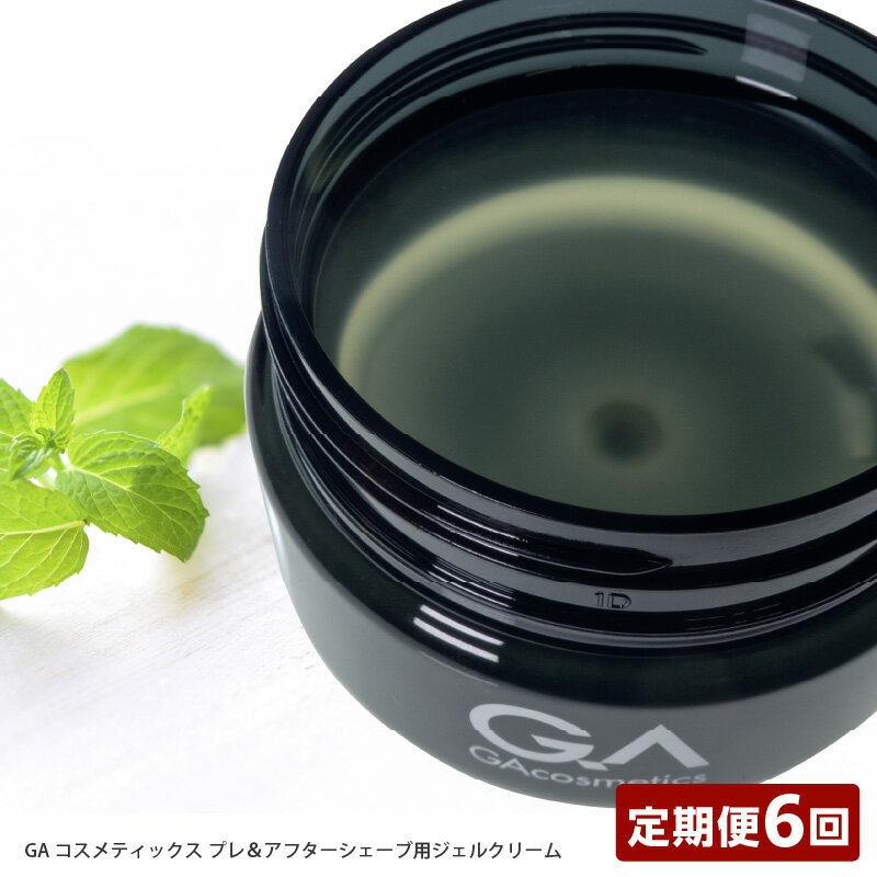 【ふるさと納税】【定期便】GAコスメティックス プレ＆アフターシェーブ用ジェルクリーム100g定期コース年6／隔月配送【 コスメ プレ 肌 ケア アフターシェーブ ジェルクリーム オールインワンジェル スキンケア 大容量 】