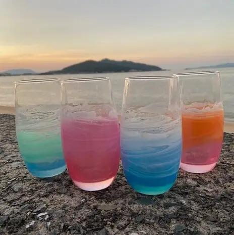 【福岡市】オーシャングラス 1個 420ml【カラー選択可】 ピンク系