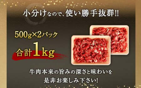 【数量限定】【訳あり】博多和牛 切り落とし 合計1000g 500g×2パック