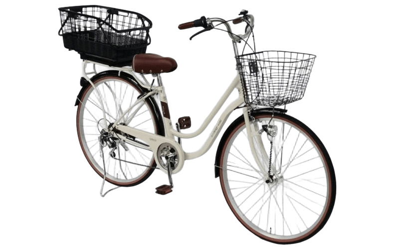 a.n.designworks/ STYLE KIX FAMILY276 リアバスケット付 ベージュ【27型 自転車 完成品 組み立て不要 アウトドア サイクリング じてんしゃ 通勤 通学 新生活】 099X377