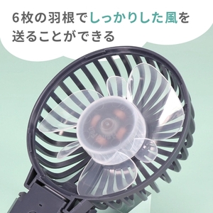Owltech しっかりとした風 おやすみモード搭載 5段階風量調節 約20時間使用可能 モバイルバッテリー機能搭載 ポータブルファン OWL-HF07-NV ネイビー 【 ガジェット 海老名市 】