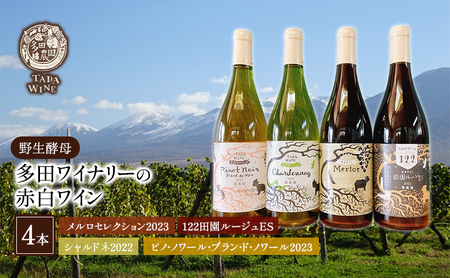 【 野生 酵母 】 多田 ワイナリー の 赤 白 ワイン 4本 セット 赤ワイン 白ワイン 飲み比べ