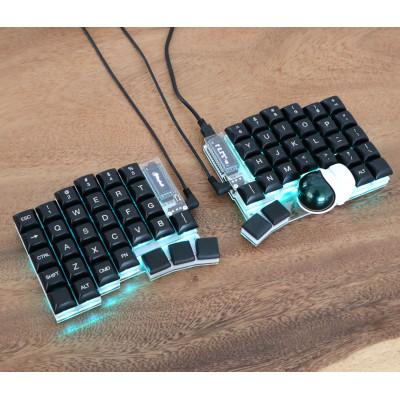 ふるさと納税 飛騨市 トラックボール付き60%左右分割キーボードキット Keyball61