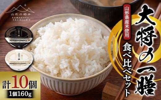 【山形の極み】山形県産米使用！ 大将の一膳 食べ比べ 10個 パックごはん F2Y-6854