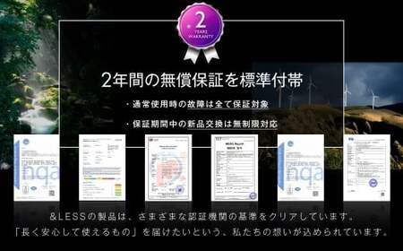 【&amp;Less BEAUTY】 ハンドガンマッサージャー コンパクト 【2年保証】 ／ 日本製 軽量 小型 ミニ ボディケア 背中 肩 首 足 肩甲骨 腰 マッサージ マッサージガン 筋膜リリー